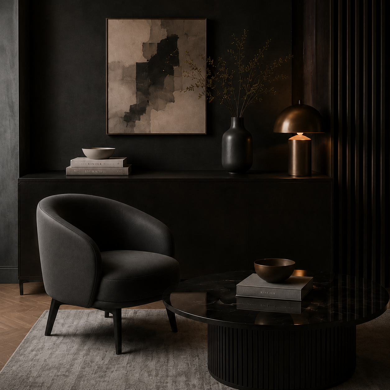 Interior design studio workspace